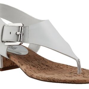 Michael Kors White Sandals with Cork Sole